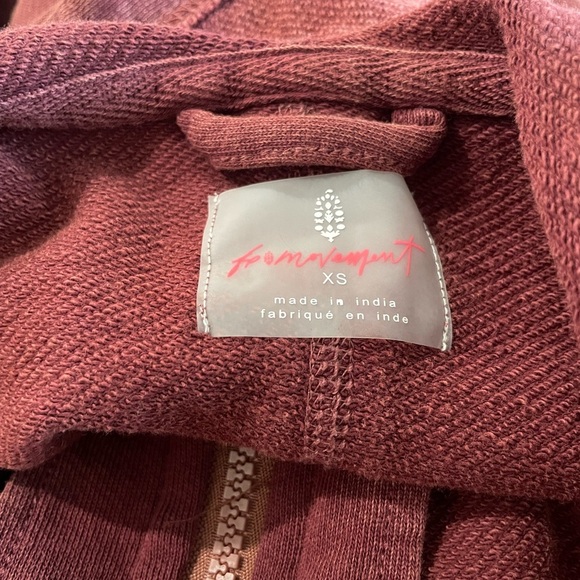 🆕Free People FP Movement Only One Hoodie Jacket Top Size XS Cherry Mocha - Picture 8 of 16